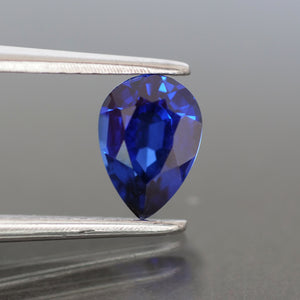 Blue Sapphire | lab created, pear cut 7 x 5mm, VS 0.7ct - Eden Garden Jewelry™