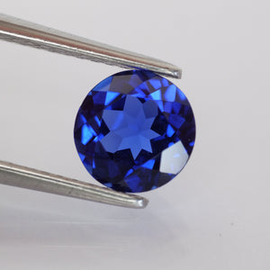 Sapphire | Royal Blue color, lab created, round cut, 6.5mm VS 1ct - Eden Garden Jewelry™