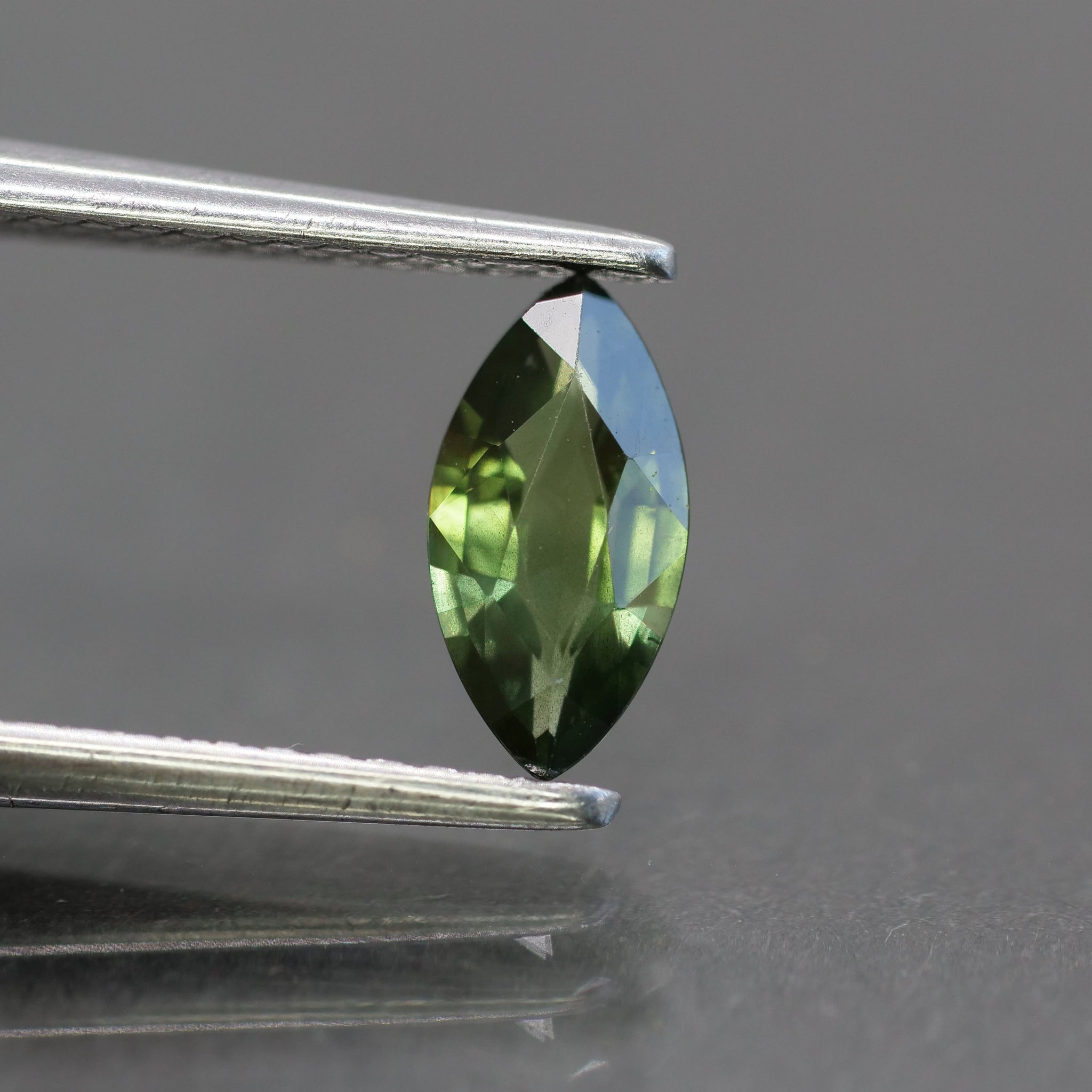 Sapphire | natural, green color, marquise cut 8x4 mm, 0.52 ct, Australia - Eden Garden Jewelry™
