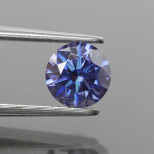 Moissanite blue | round cut 6.5mm, VS, 1 ct - Eden Garden Jewelry™