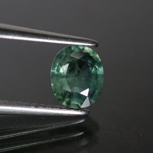 Sapphire | natural, teal (bluish green), oval cut 6.3x5.3 mm, VS, 0.95ct, Madagascar - Eden Garden Jewelry™
