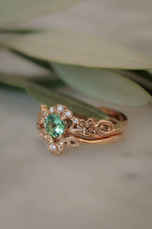Horta | custom bridal ring setting, engagement & wedding band set - Eden Garden Jewelry™