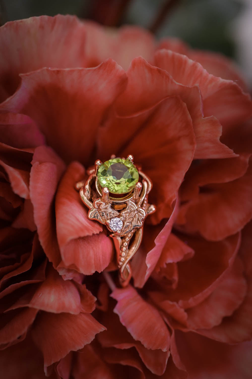 Ivy Undina | 6 mm round cut gemstone setting - Eden Garden Jewelry™