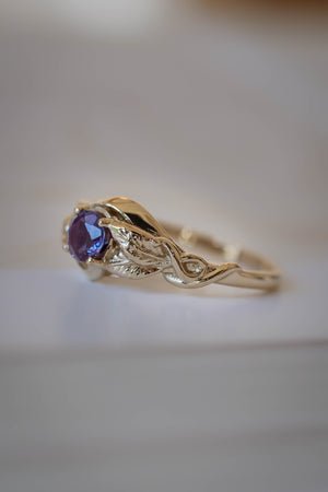 Alexandrite engagement ring / Azalea - Eden Garden Jewelry™