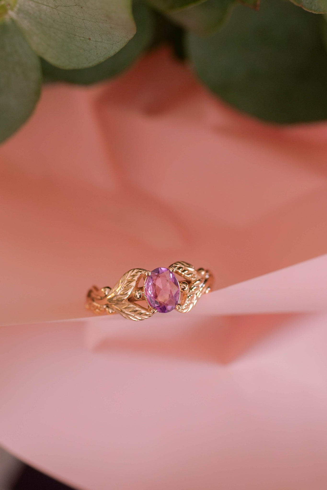 Pink sapphire engagement ring / Cornus - Eden Garden Jewelry™