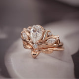 Heart wedding ring / matching band for Swanlake - Eden Garden Jewelry™