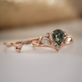 Heart wedding ring / matching band for Swanlake - Eden Garden Jewelry™