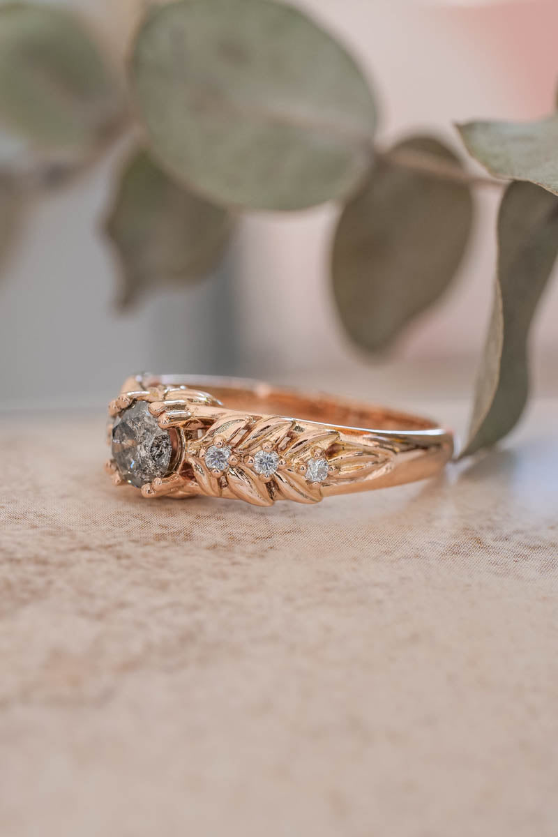 Nature-inspired solitaire engagement ring with bark texture | Nature  inspired engagement ring, Unique engagement rings, Nature engagement ring
