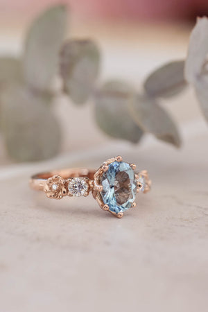 Fiorella oval | floral engagement ring setting - Eden Garden Jewelry™