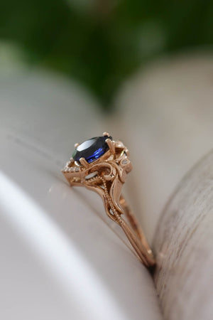 rings blue sapphire