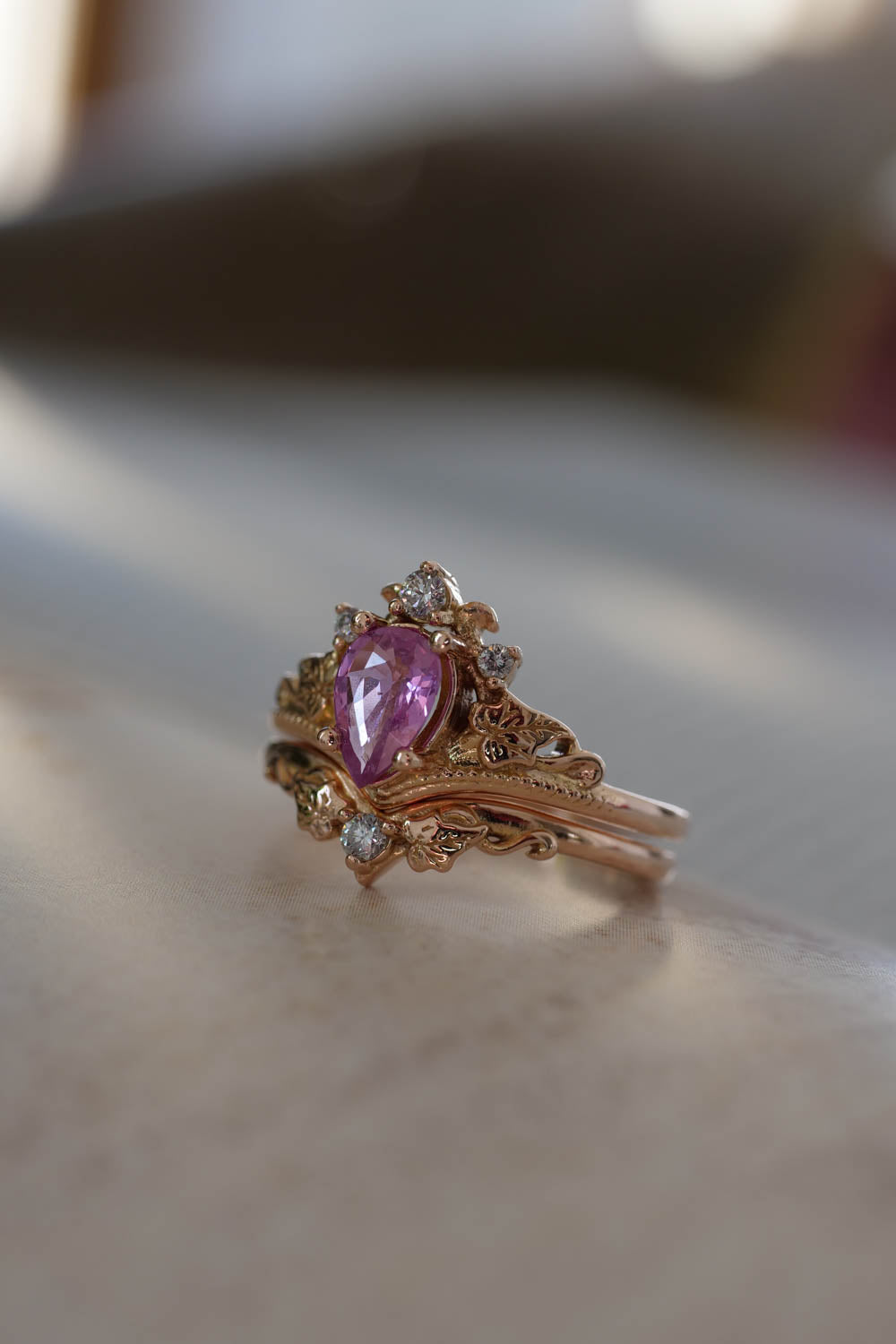 diamond & sapphire ring