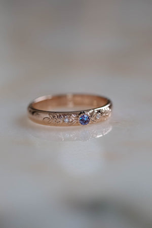 Wedding bands with gemstones., alexandrite wedding ring