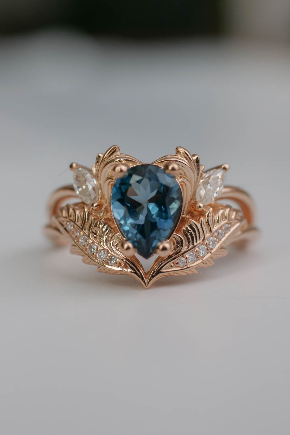 Blue Topaz Gemstone Ring Image - 3015 – JEWELLERY GRAPHICS