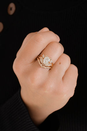 Moissanite engagement ring settings rose gold, pear cut moissanite ring