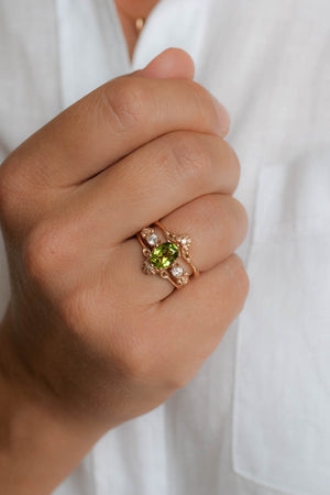 14K Yellow Gold Flower Diamond Trio Engagement Wedding Channel Ring Set  1.12 CT. - JFL Diamonds & Timepieces