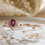 Heart wedding ring / matching band for Swanlake - Eden Garden Jewelry™