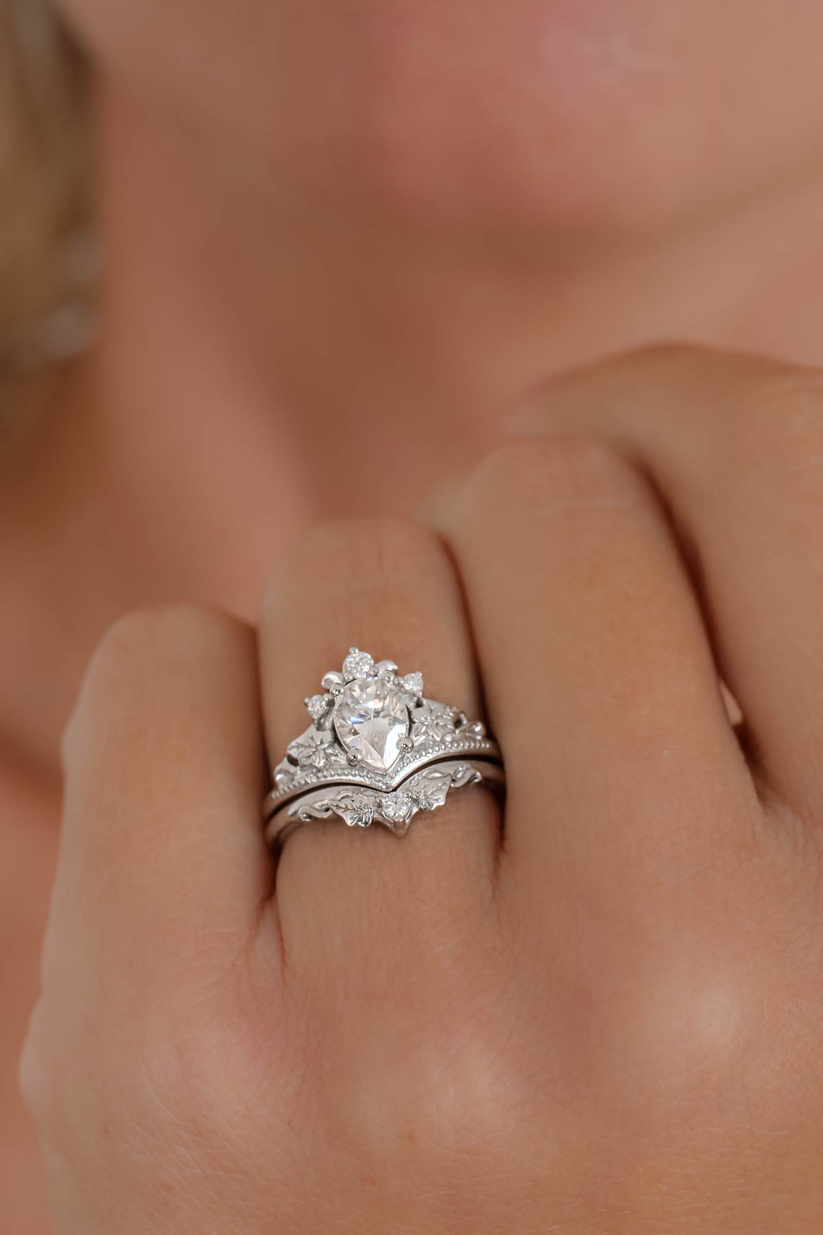 Buy Enchanting Diamond Crown Star Ring in 18KT Rose Gold Online | ORRA