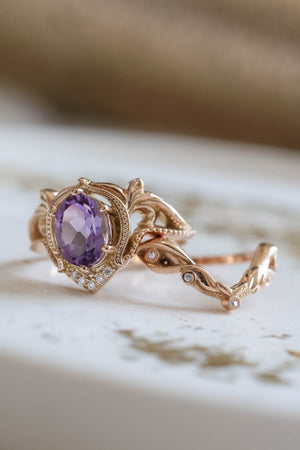 Amazing Amethyst Engagement Ring | Jewelry by Johan - Jewelry by Johan