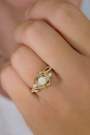 Opal Ring 14k Gold 6069 | Real Australian Opal Jewelry