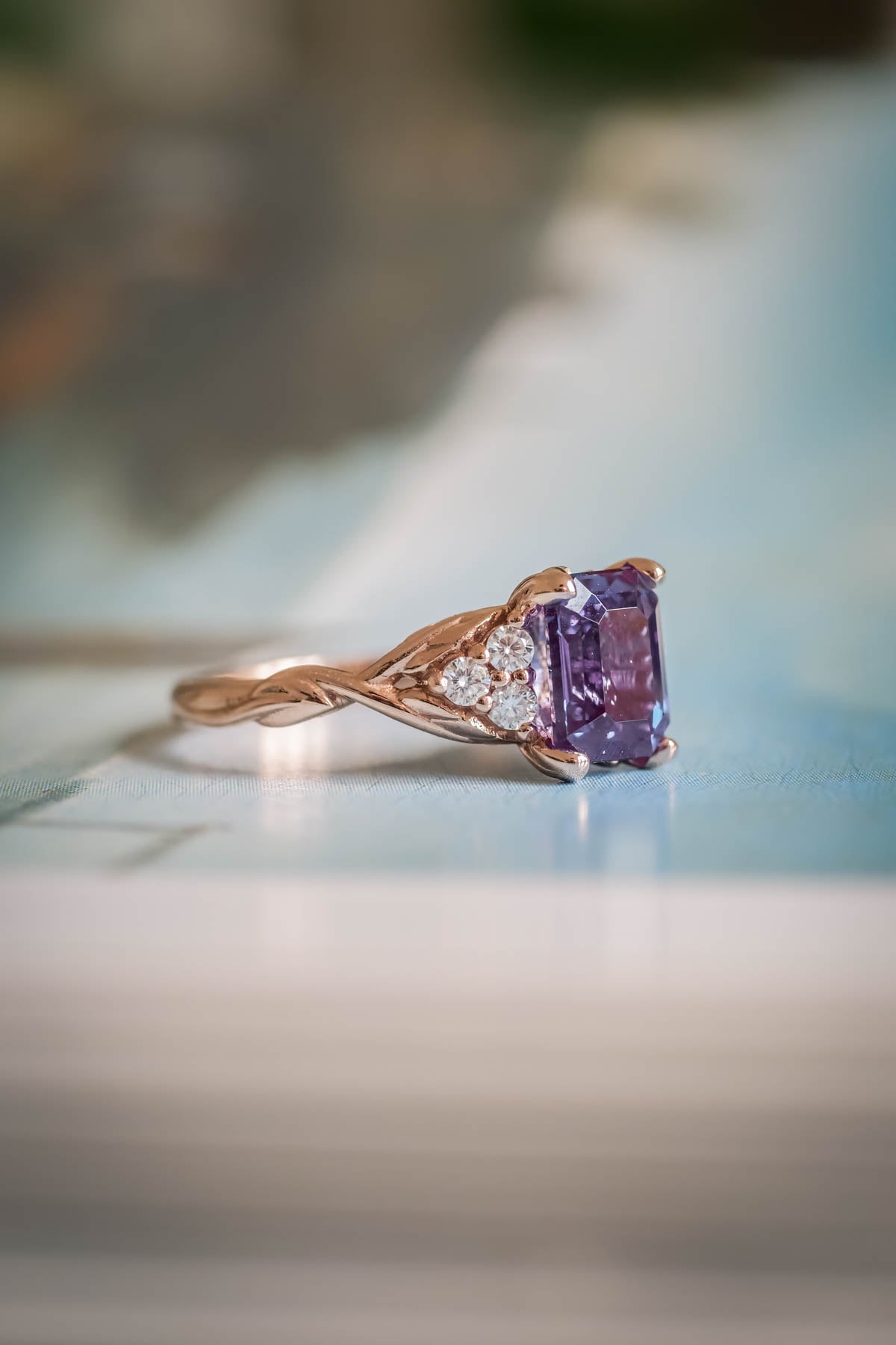 Gloria | emerald cut engagement ring setting - Eden Garden Jewelry™