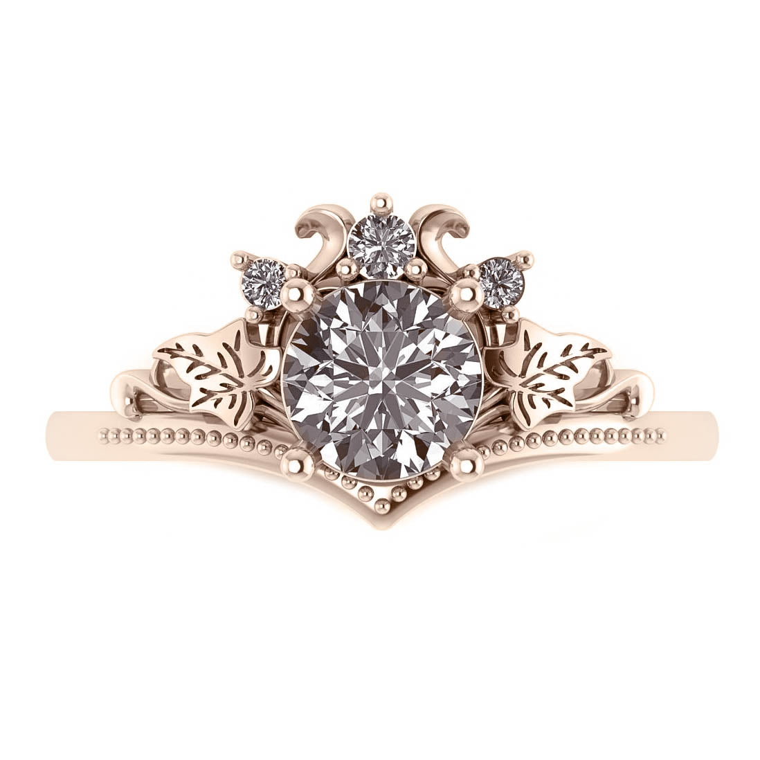 Ariadne | bridal ring set, 6 mm central gemstone - Eden Garden Jewelry™