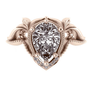 Lida | big pear cut 10x7 mm gemstone setting - Eden Garden Jewelry™