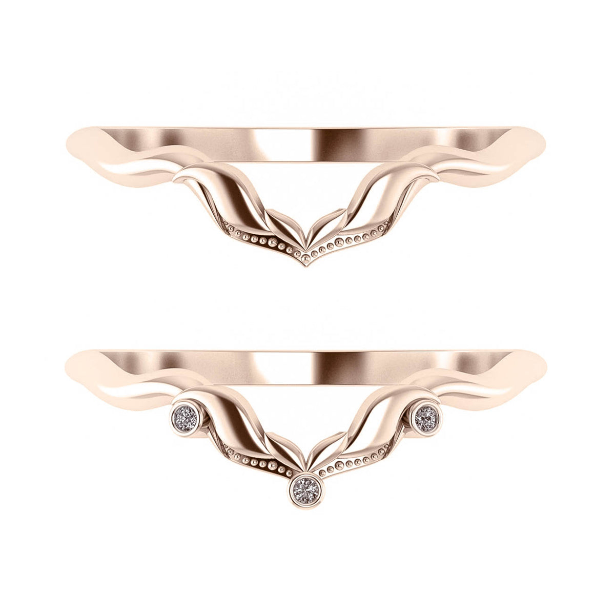 Matching wedding band for small Lida: choose yours - Eden Garden Jewelry™