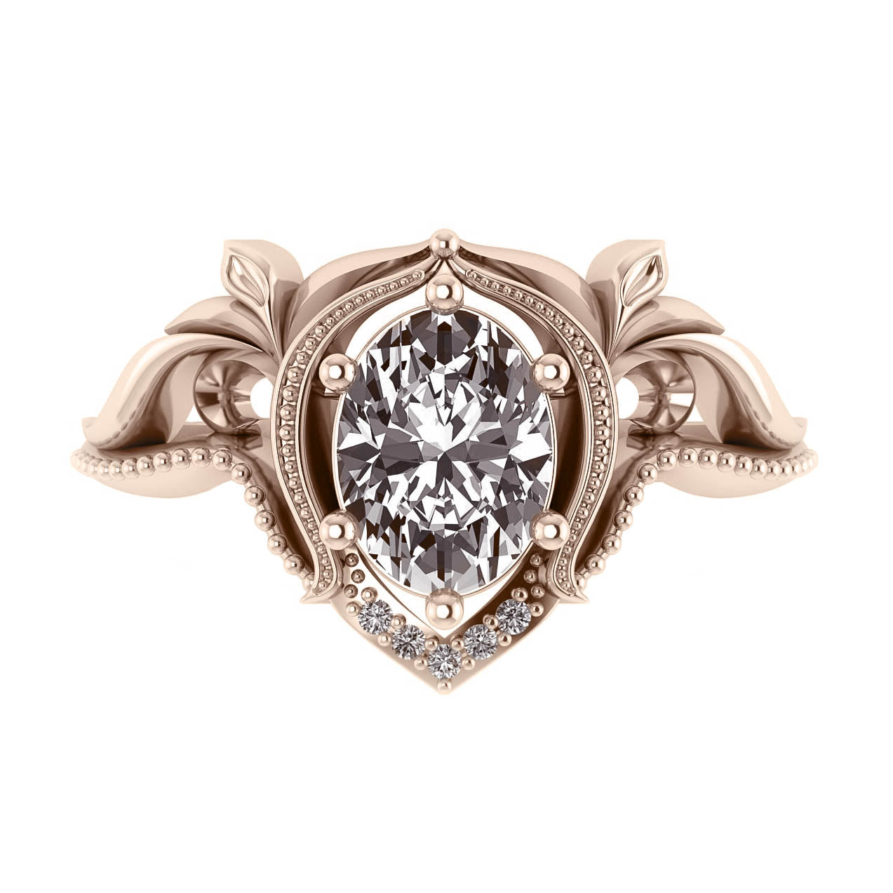 Lida | oval cut gemstone setting - Eden Garden Jewelry™