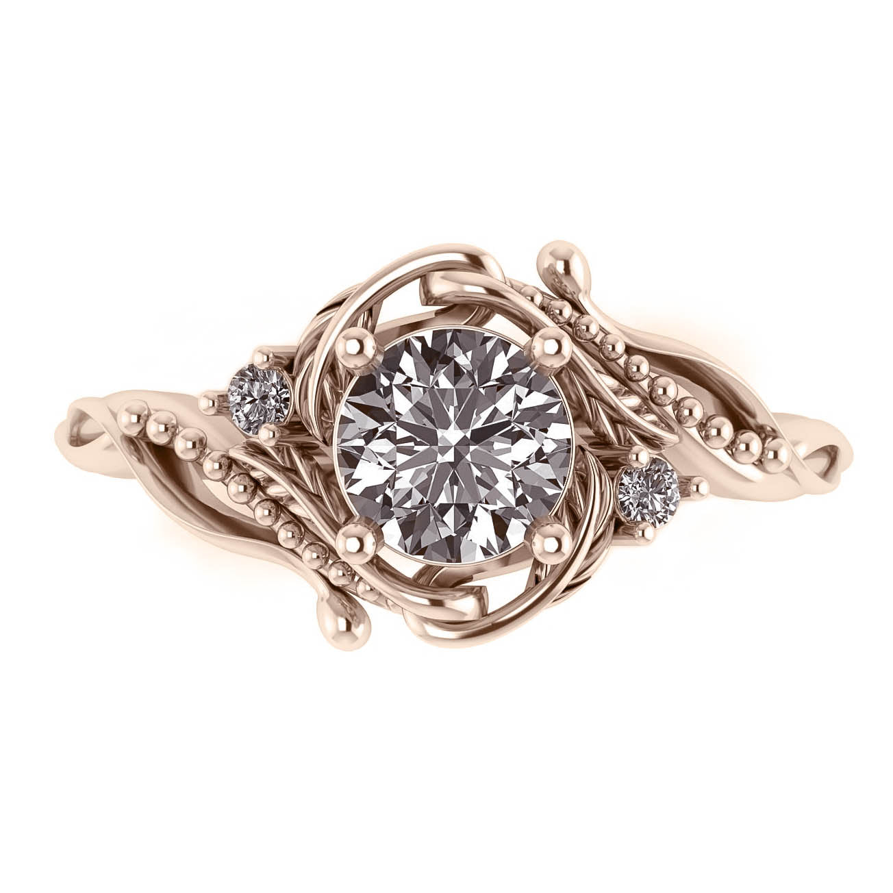 Undina | 6.5 mm round cut gemstone setting - Eden Garden Jewelry™