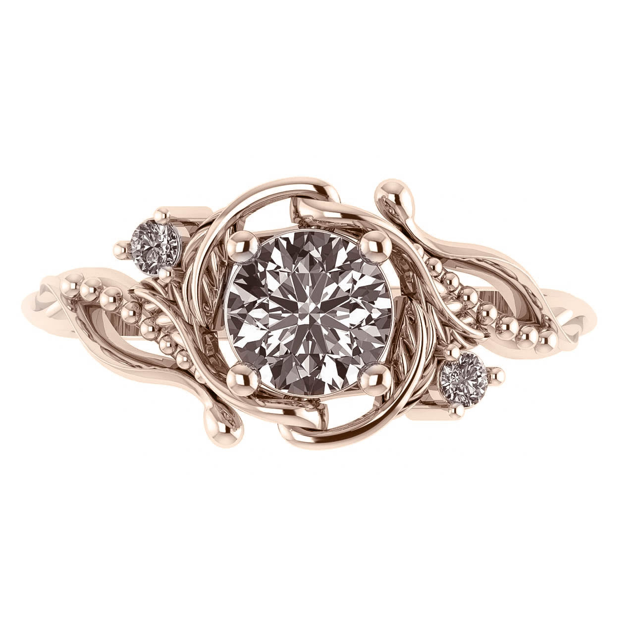 Undina | 6 mm round cut gemstone setting - Eden Garden Jewelry™