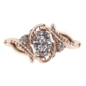 Undina | oval cut gemstone setting - Eden Garden Jewelry™