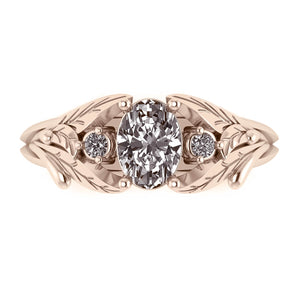 Wisteria | oval gemstone setting with accent diamonds - Eden Garden Jewelry™
