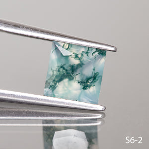 Moss agate |  square shape, 6 mm - choose yours - Eden Garden Jewelry™
