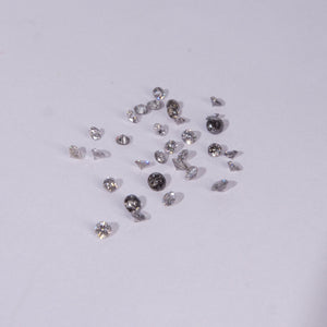 Salt & Pepper diamond | natural, round cut 3mm, accent stone - Eden Garden Jewelry™