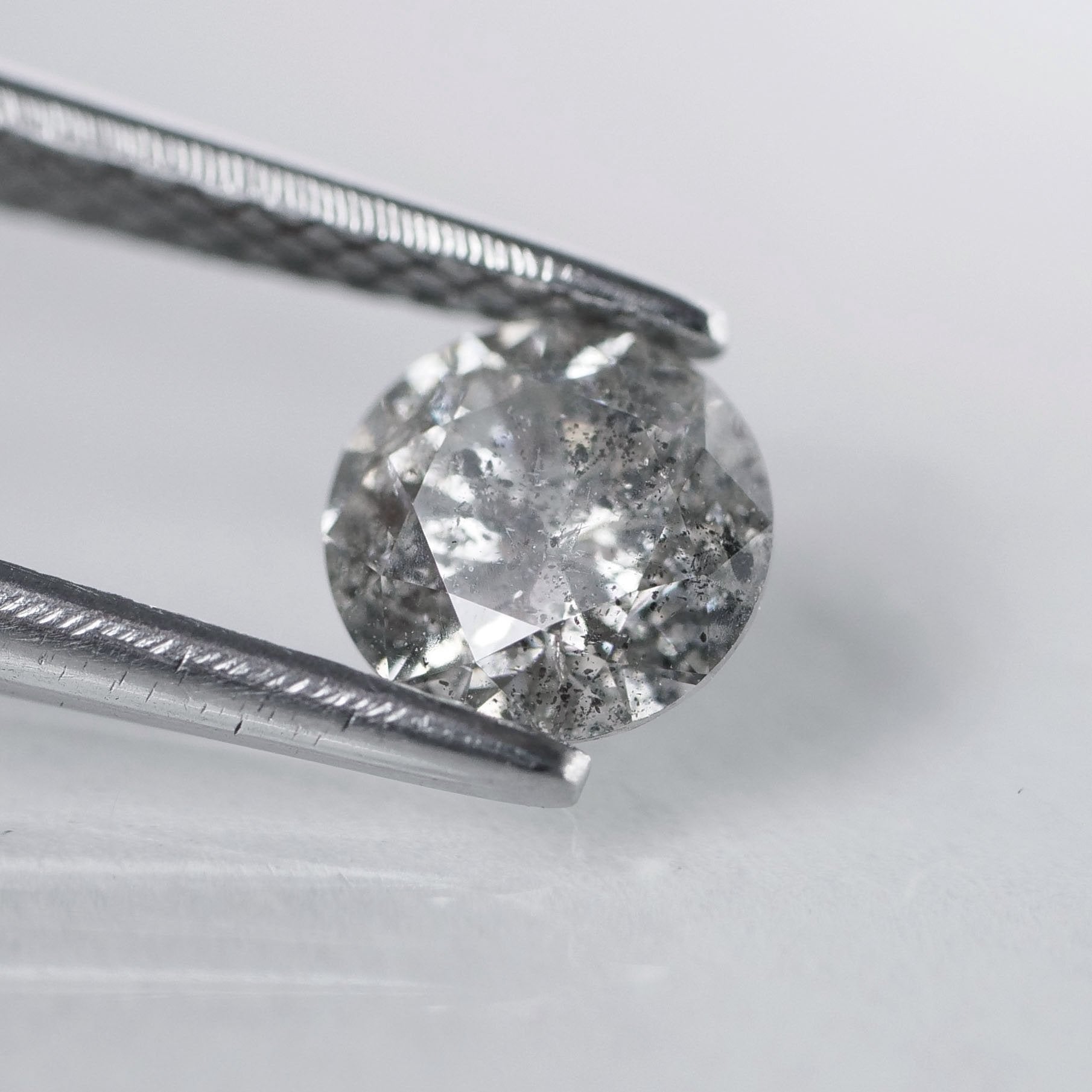 Salt & Pepper diamond | natural, round cut 5mm, 0.5ct - Eden Garden Jewelry™