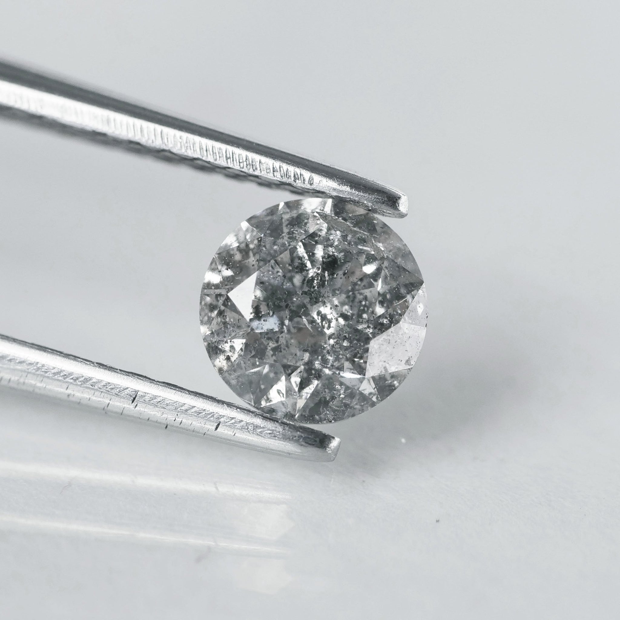 Salt & Pepper diamond | natural, round cut 5mm, 0.5ct - Eden Garden Jewelry™