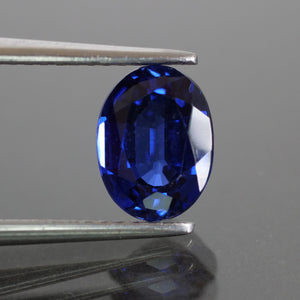 Blue Sapphire | lab created, oval cut 8x6mm, VS 1.6 ct - Eden Garden Jewelry™