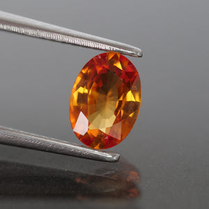 Sapphire | natural, orange, oval cut 7x5 mm, 0.87ct, Songea, Tanzania - Eden Garden Jewelry™