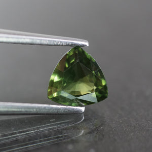 RESERVED Sapphire | natural, green, trillion cut 5.6x5.4, 0.69 ct, Australia T101087 - Eden Garden Jewelry™