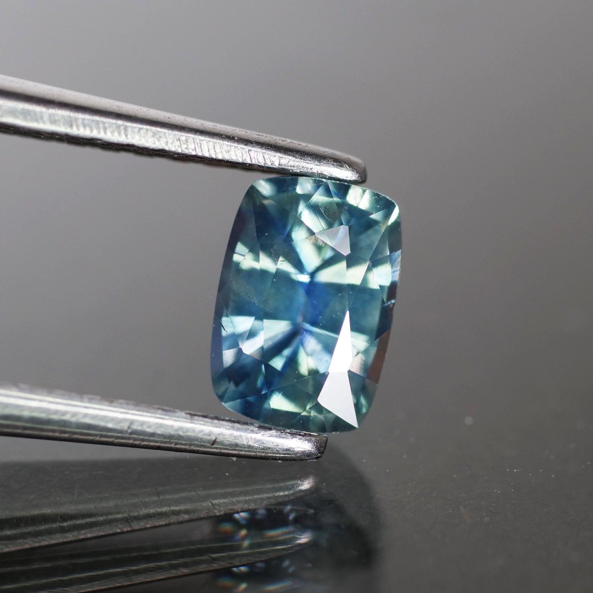 Teal Sapphire | natural, bluish green, cushion cut 6x4mm, VS, 0.7ct, Australia - Eden Garden Jewelry™