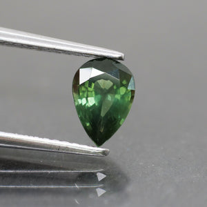 Sapphire | natural, green, pear cut 7x5 mm, VS 0.7ct - Eden Garden Jewelry™