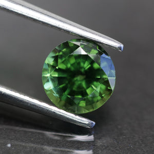 Sapphire | natural, green, round cut 6mm, 1 ct, Thailand - Eden Garden Jewelry™
