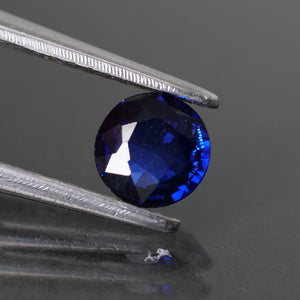Sapphire | natural, diffusion, blue, round cut 5 mm, VS, 0.5ct, Ceylon - Eden Garden Jewelry™