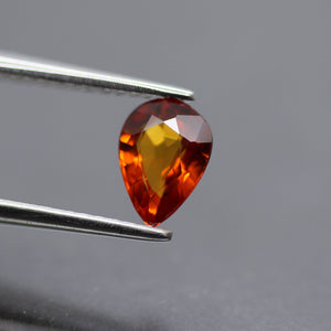 Sapphire | natural, dark orange, pear cut 7x5 mm, VS 0.7ct - Eden Garden Jewelry™