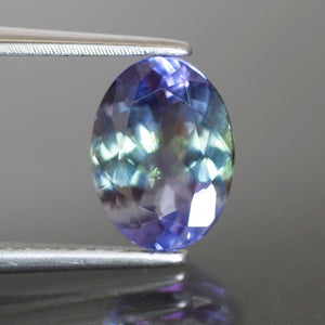 Tanzanite | natural, bi-color purple-green, oval cut 8x6 mm, 1.33ct - Eden Garden Jewelry™