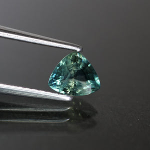Sapphire teal | natural, bluish green, trillion cut 5.7x5, 0.57 ct, Australia - Eden Garden Jewelry™