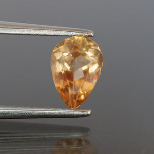 Topaz imperial | natural, peach color, pear cut 7x5 mm, VS, 0.9ct - Eden Garden Jewelry™