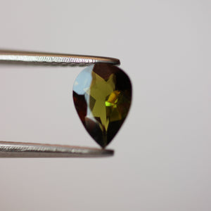 Tourmaline | Olive Green and Honey Yellow, pear cut 7x5 mm, 0.70ct, VS - Eden Garden Jewelry™