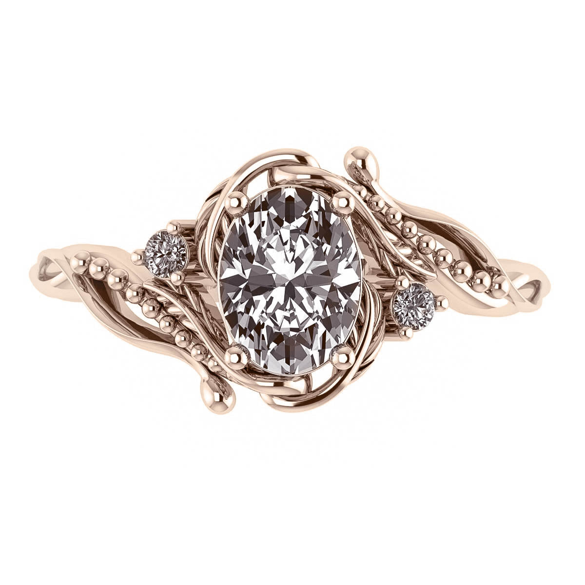 Undina | oval cut gemstone setting 8x6 mm - Eden Garden Jewelry™