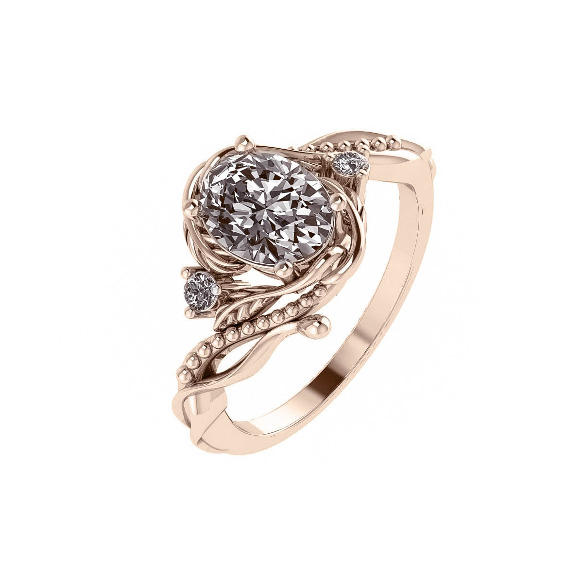 Undina | oval cut gemstone setting 8x6 mm - Eden Garden Jewelry™